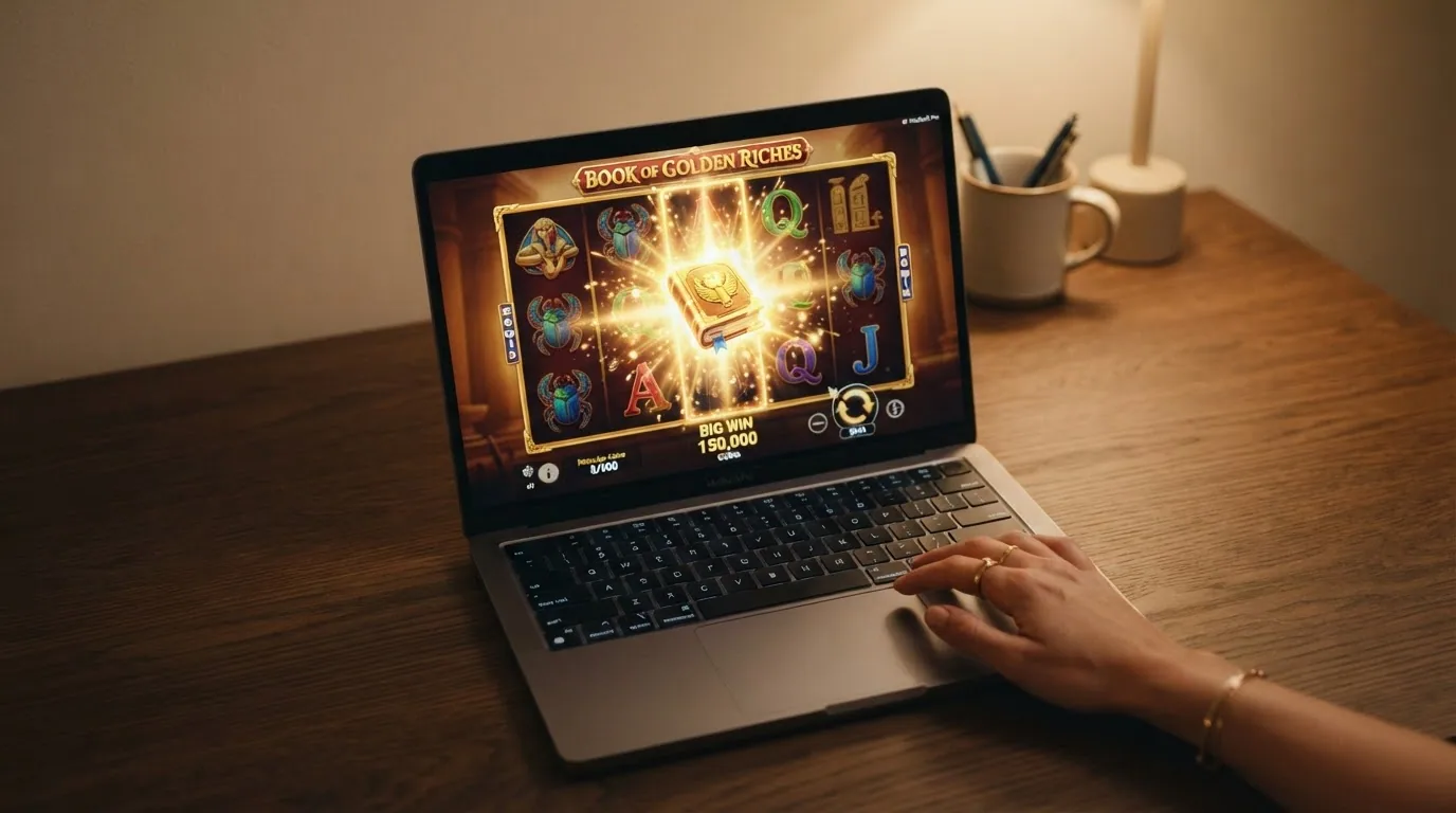 Captura de la ronda de giros gratis de Book of Dead con un símbolo expansivo ocupando un carrete completo durante la función especial