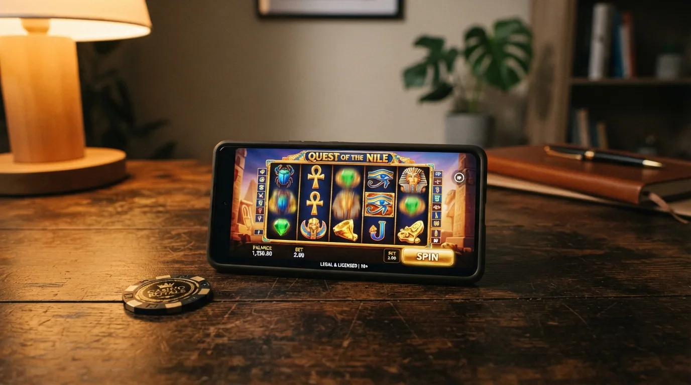 Pantalla del juego Book of Dead de Play'n GO con sus rodillos de temática egipcia en plena partida
