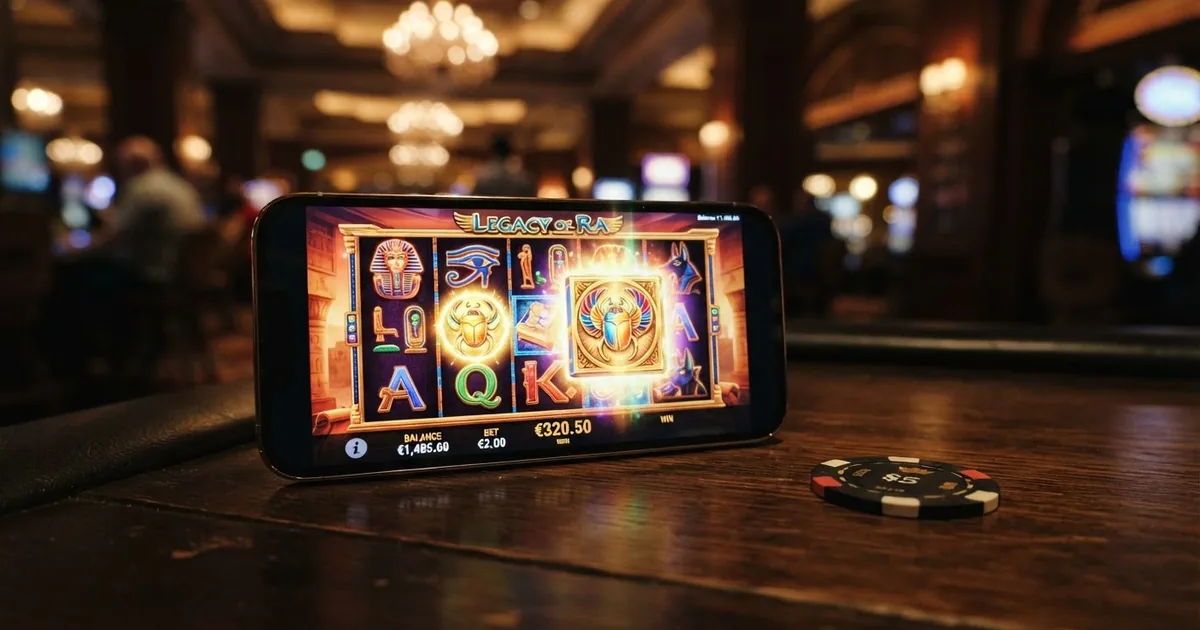 Pantalla del juego Book of Ra Deluxe con los cinco carretes, los símbolos egipcios y el libro sagrado en el carrete central