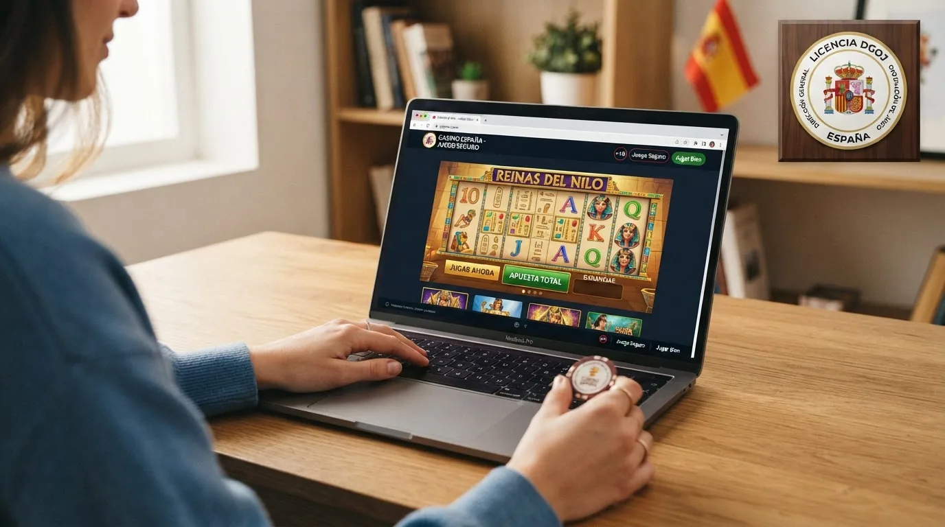 Captura de la página de inicio de un casino con dominio .es mostrando Sweet Bonanza en su catálogo de tragaperras