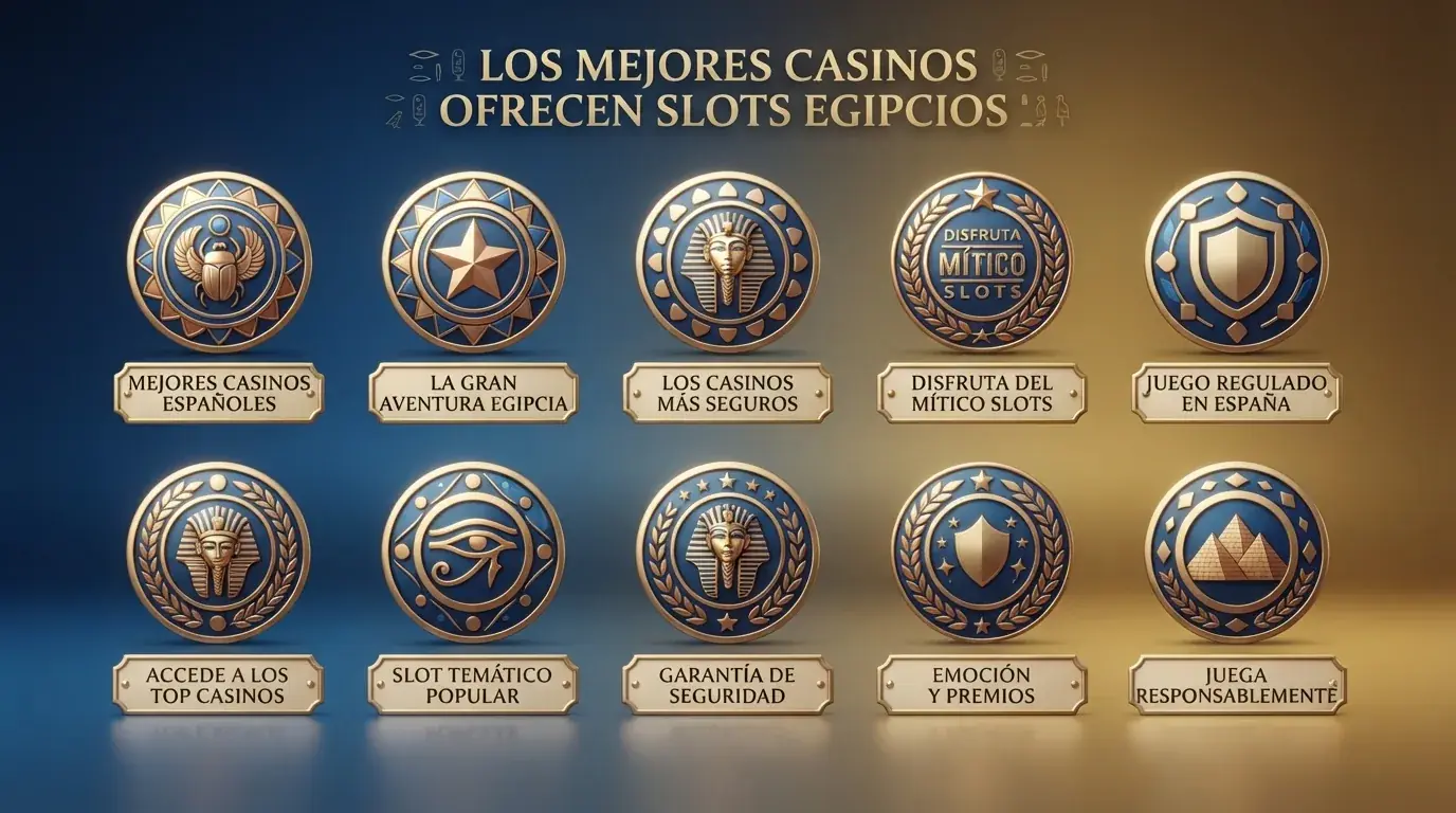 Collage con los logotipos de los diez casinos online españoles analizados ordenados en dos filas de cinco