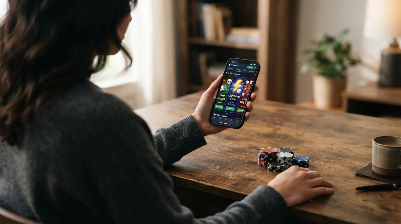Capturas de pantalla de tres casinos online con dominio .es mostrando sus secciones de juegos de dados en vivo