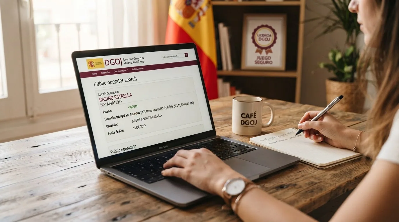 Captura del buscador público de operadores de la DGOJ en ordenacionjuego.es con un operador con licencia consultado