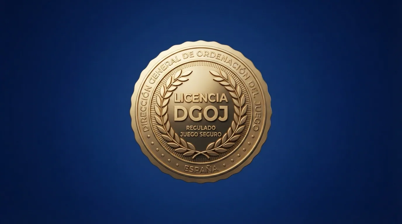 Logotipo de la Dirección General de Ordenación del Juego junto al distintivo de juego seguro y un dominio .es