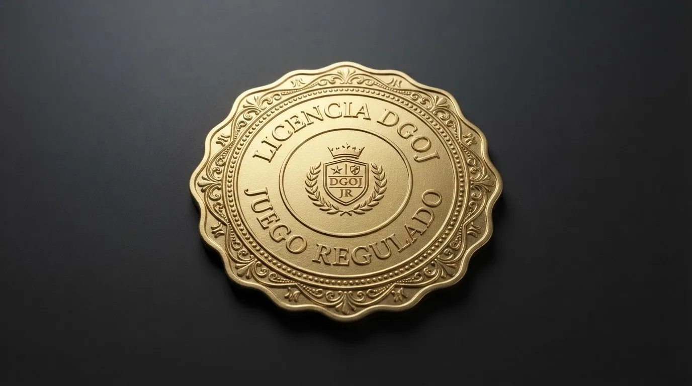 Logotipo de la Dirección General de Ordenación del Juego junto a la barra de direcciones de un navegador mostrando un dominio .es