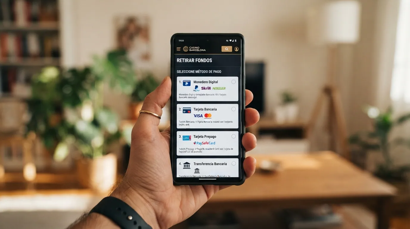Iconos de los métodos de pago aceptados por Casino Barcelona: Bizum, PayPal, Visa, Skrill y transferencia