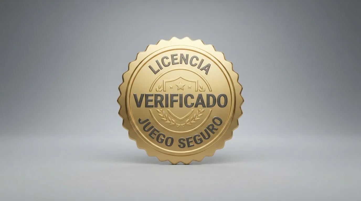 Primer plano del sello de Juego Seguro de la DGOJ junto a los distintivos +18 y Juego Autorizado que deben exhibir los operadores con licencia
